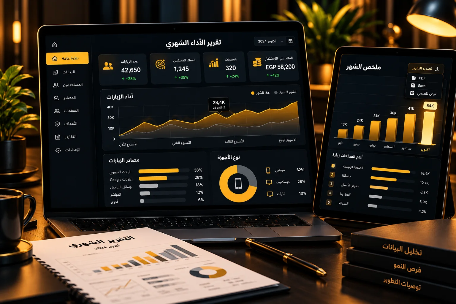 تحليل أداء الحملات الإعلانية ومتابعة مؤشرات التسويق الرقمي