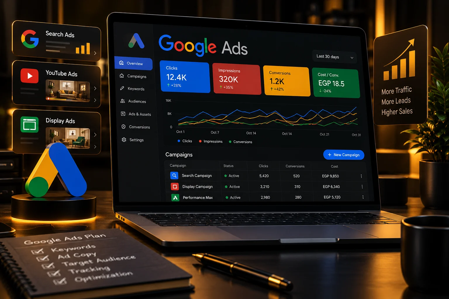 إدارة حملات Google Ads للوصول إلى العملاء المحتملين