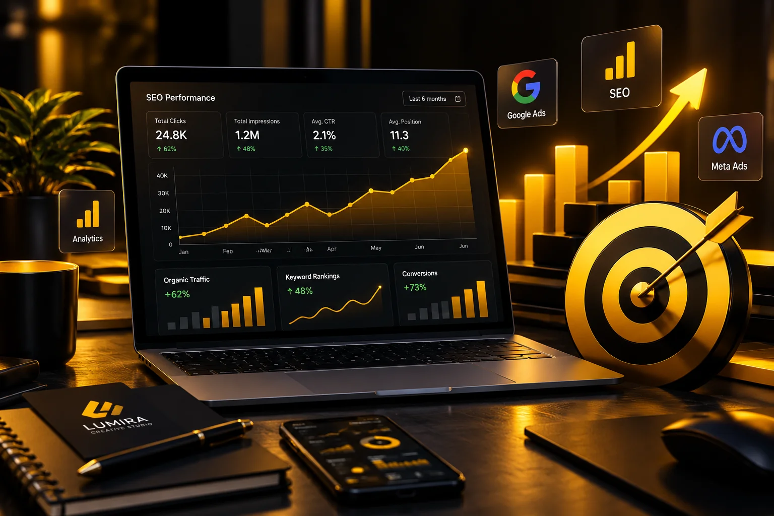 التسويق الرقمي وتحسين محركات البحث لزيادة الظهور عبر الإنترنت